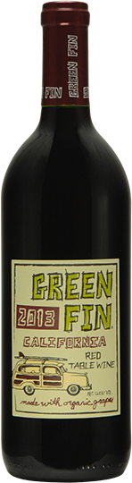Image of Bottle of 2013, Green Fin, California, Red Table Wine, Organic Grapes
